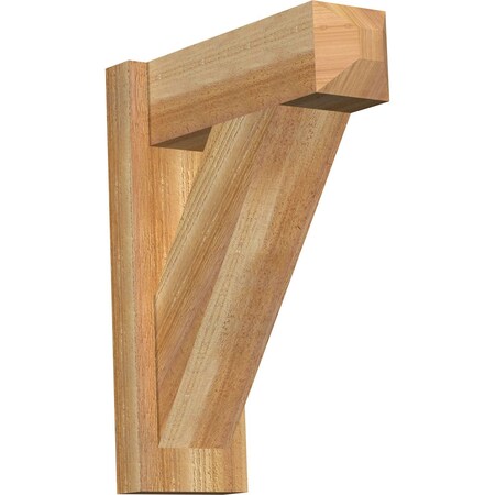 Ekena Millwork Traditional Rough Sawn Craftsman Outlooker, Western Red Cedar, 6"W x 16"D x 20"H OUT06X16X20TRA04RWR
